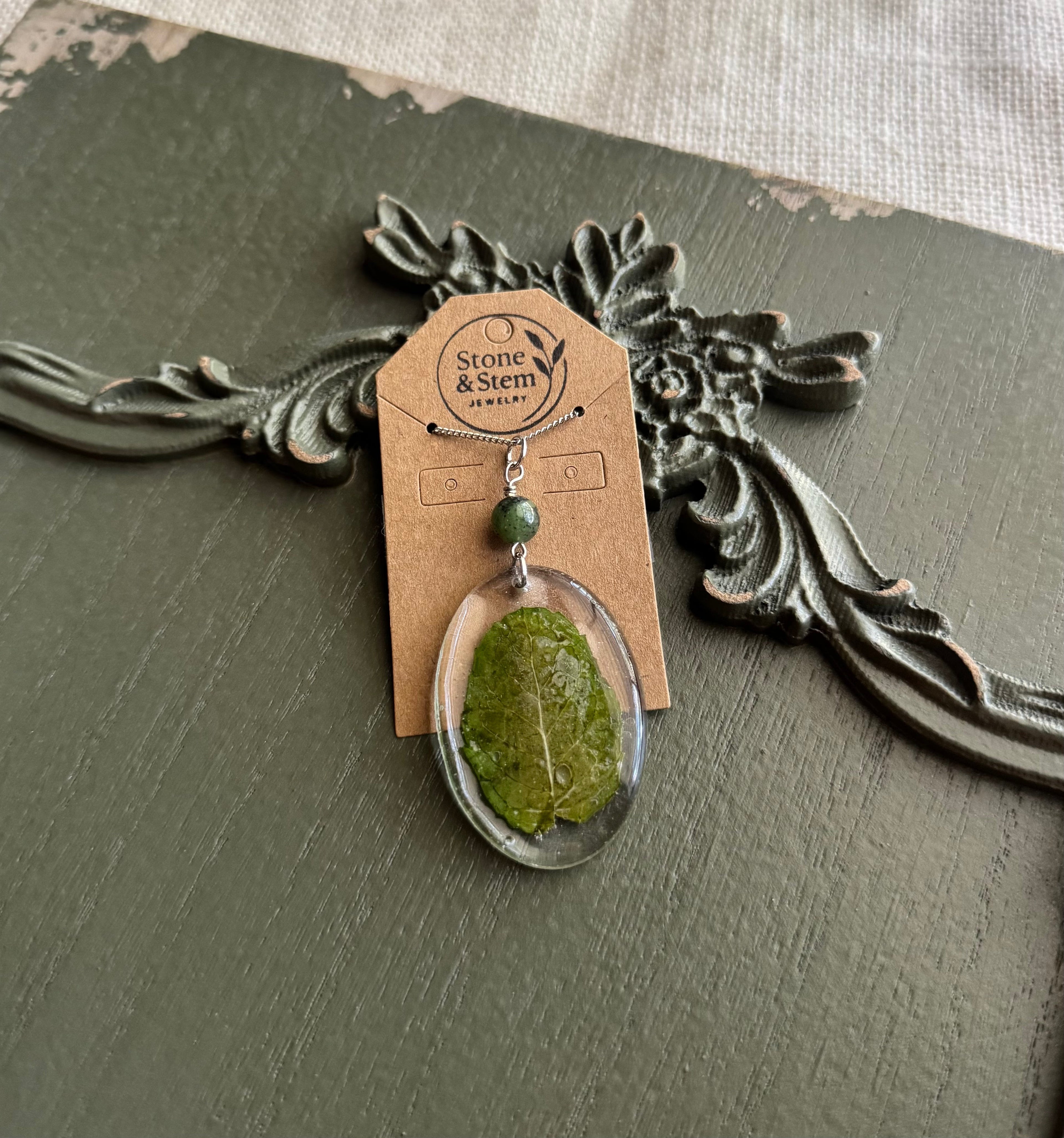 Mint Leaf Necklace