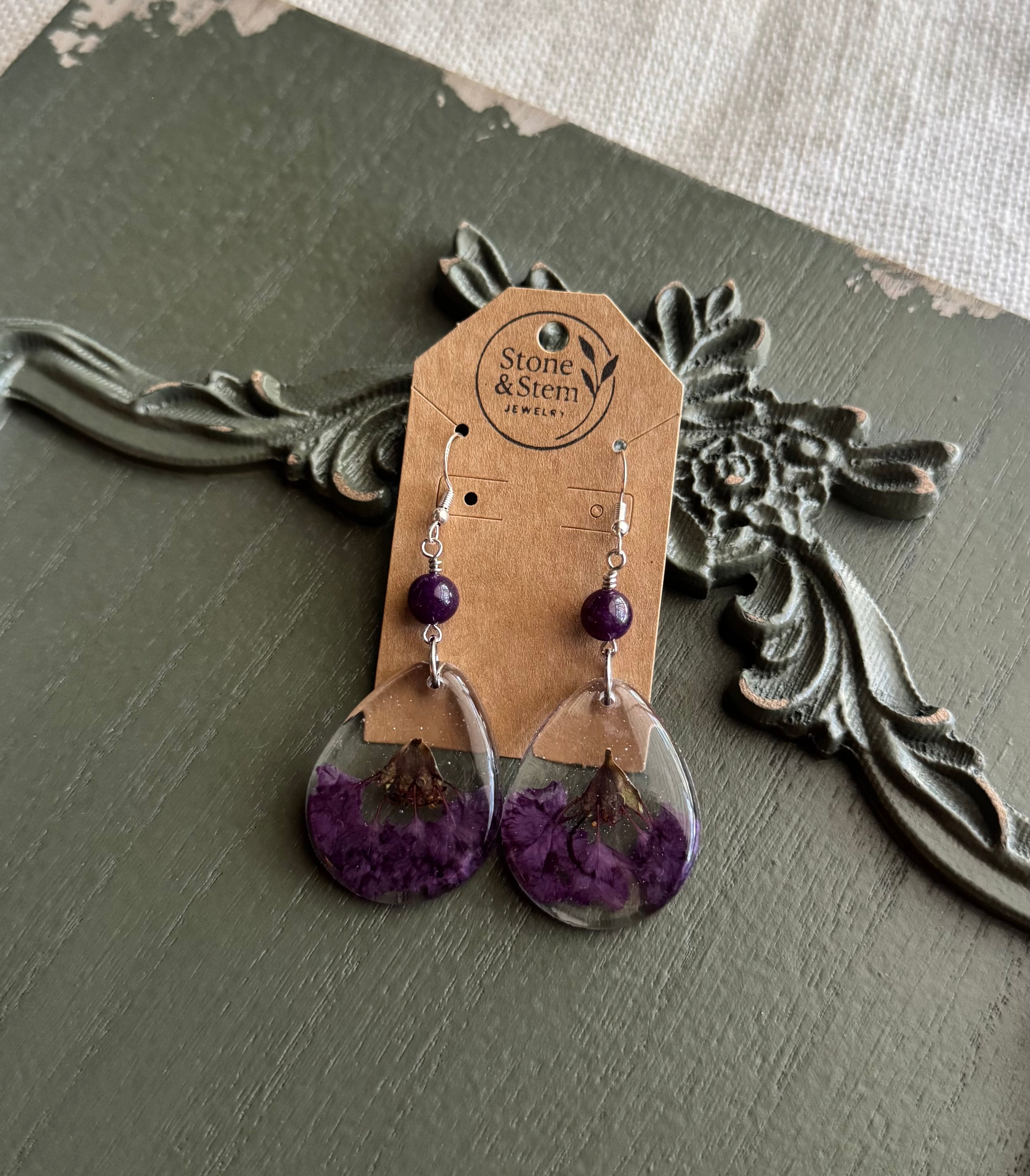 Myrtle Tree Flower Earrings